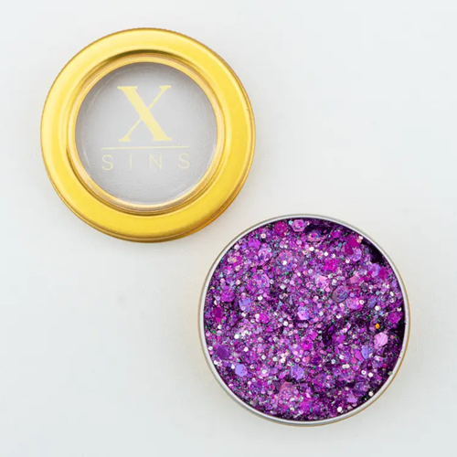 X Sins chunky glitter cream Pearly Purple