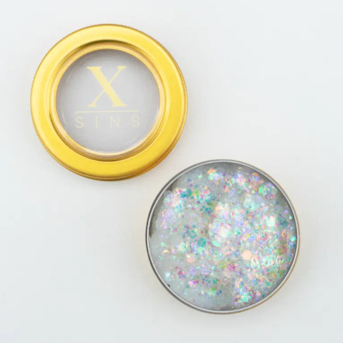 X Sins chunky glitter cream Snow white