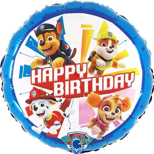Folieballon Paw Patrol Happy birthday 46cm
