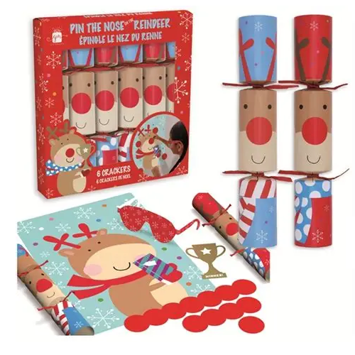 Giftmaker Christmas Crackers Pin the Nose 6st