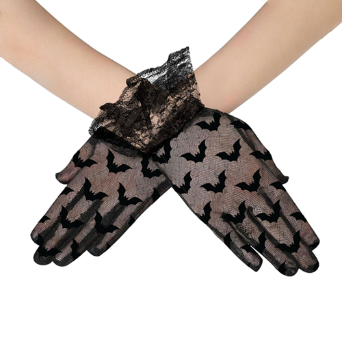 Handschoenen kant met vleermuizen