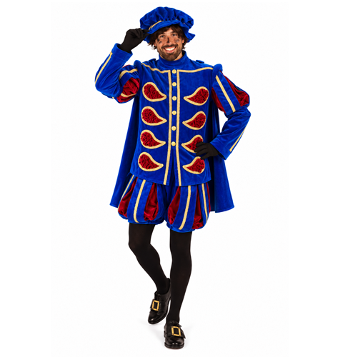 Pietenpak Formentera luxe met cape blauw-rood
