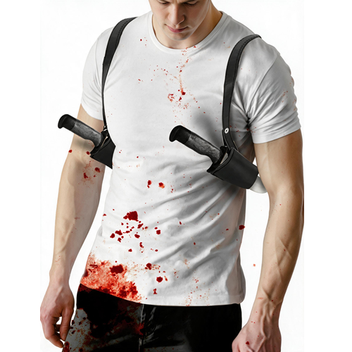 Schouder holster met 2 messen