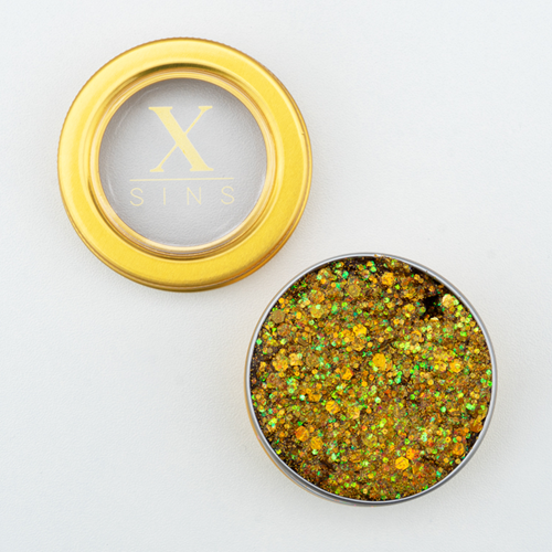 X Sins chunky glitter cream New Gold
