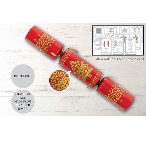 50 st. Christmas Crackers Red and Gold tree 12 inch XIGDC2861