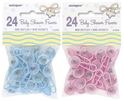 Baby shower gifts rammelaars roze 24st