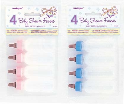 Baby shower gifts flesjes blauw 4st