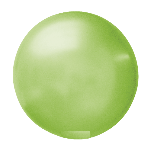 Ballon rond 50cm groen metallic per stuk