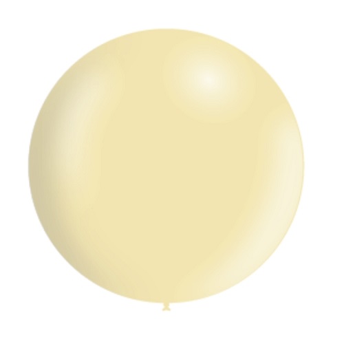 Ballon rond 50cm pastel geel per stuk