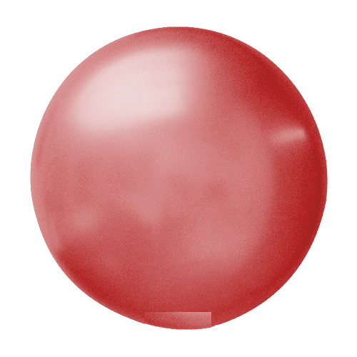 Ballon rond 50cm rood metallic per stuk