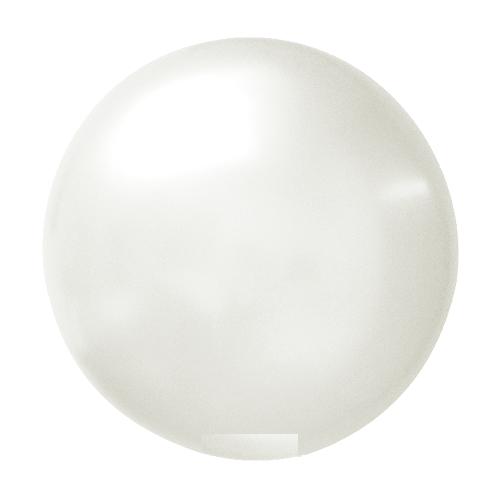 Ballon rond 50cm wit metallic per stuk