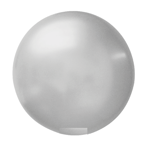 Ballon rond 50cm zilver metallic per stuk