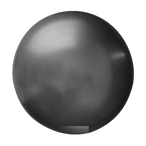 Ballon rond 50cm zwart metallic per stuk