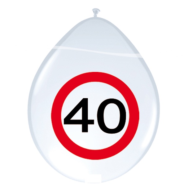 Ballonnen 40 jaar verkeersbord