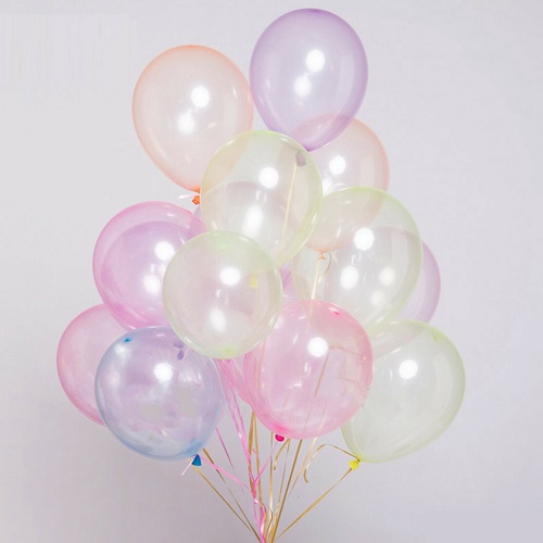 Ballonnen bubble 12st 6 kleuren