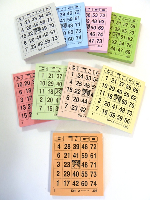 Bingo blocs 1-75 - geel