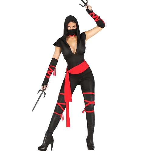 Black Ninja kostuum XS/S