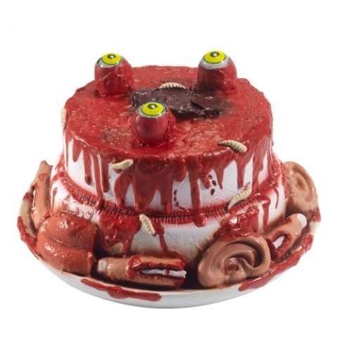 Bloederige zombie taart met ogen
