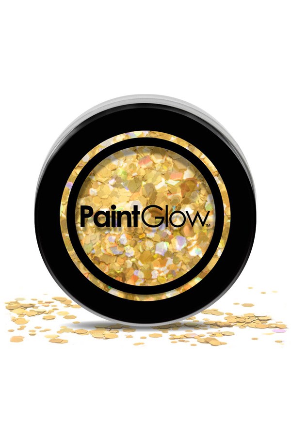 Chunky glitter paint glow gold digger Jan Monnikendam