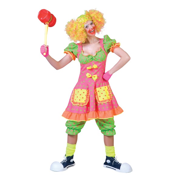 pakket Gedeeltelijk lettergreep Clown kostuum dames Pokey Dot - 40/42 - Jan Monnikendam
