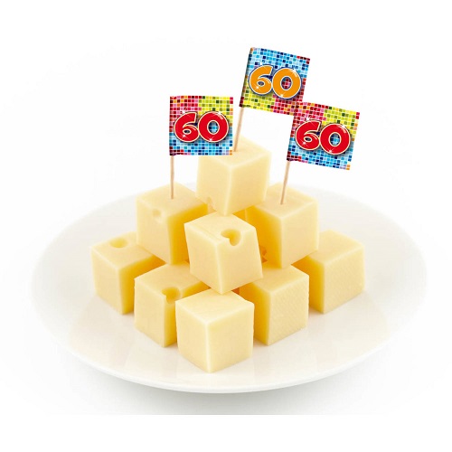 Cocktailprikkers 60 jaar blocks 24st