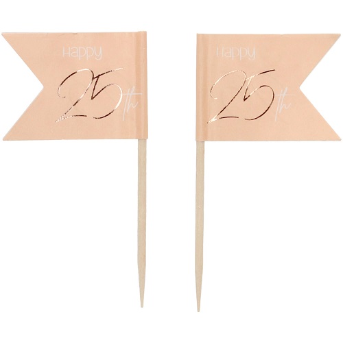 Cocktailprikkers Elegant Lush Blush 25 jaar 36st
