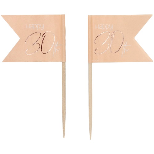 Cocktailprikkers Elegant Lush Blush 30 jaar 36st