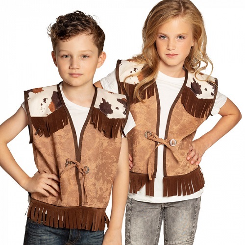 Cowboy vest Western kind 7-9 jaar