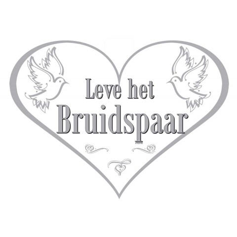 Deurbord leve het bruidspaar hart