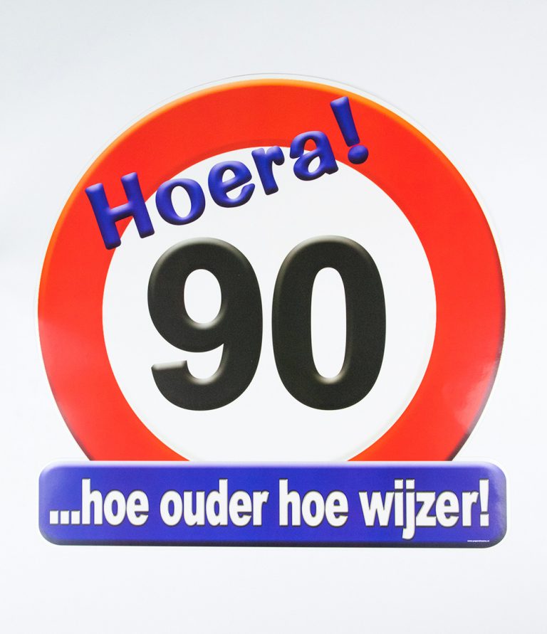 Deurbord verkeersbord 90 jaar