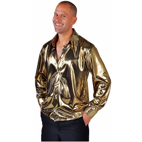 Disco blouse glimmend goud - 42/44 Extra Small
