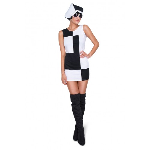 Disco jurkje Monochrome girl