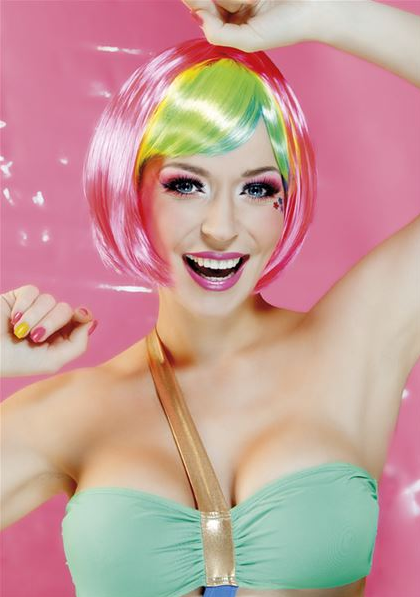 Disco pruik Poppy