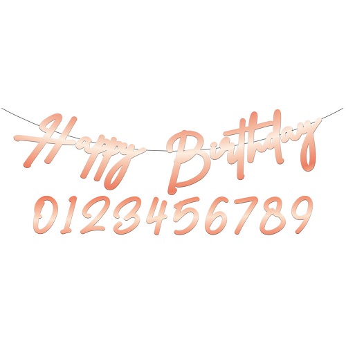 Elegant lush blush letterslinger happy birthday 1m
