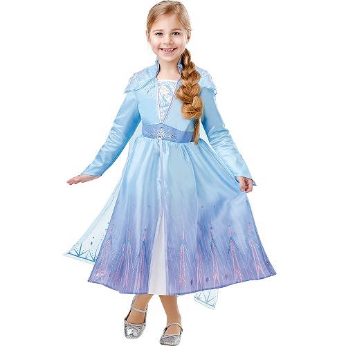 Elsa Deluxe Frozen 2 jurk Large 7-8 jaar