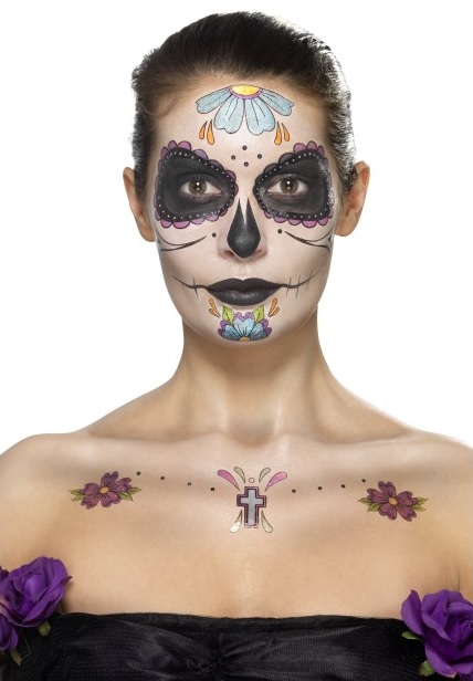 Face tattoo day of the dead