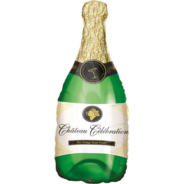 Folieballon champagne fles 91cm