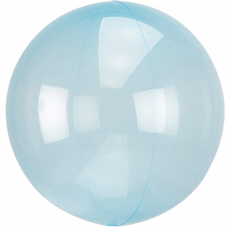 Folieballon crystal clearz blue 50cm