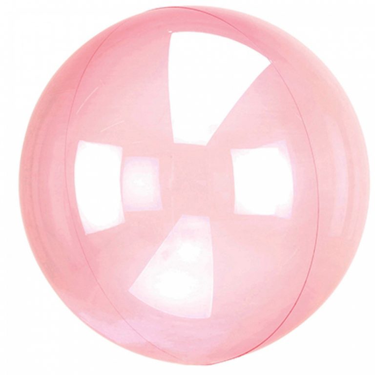 Folieballon crystal clearz dark pink 50cm