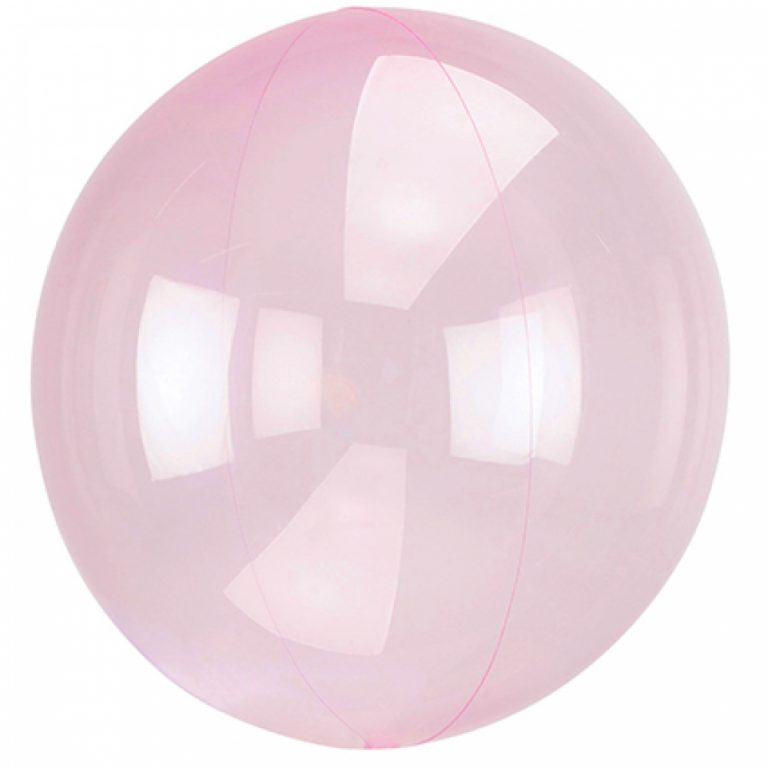 Folieballon crystal clearz light pink 50cm