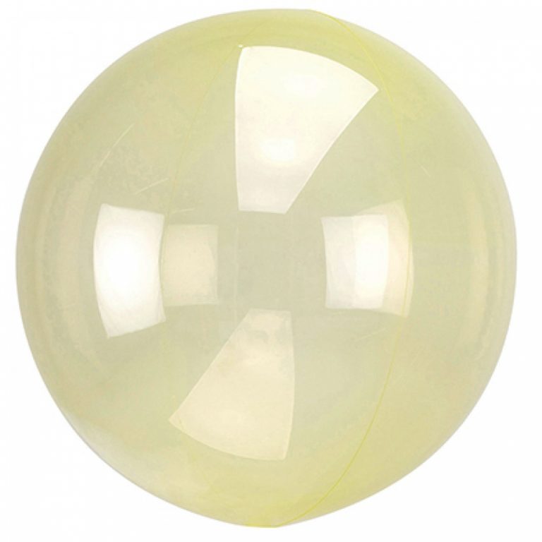 Folieballon crystal clearz yellow 50cm