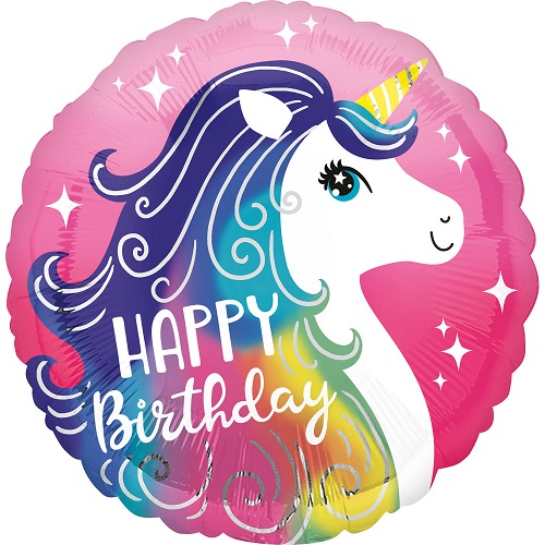 Folieballon eenhoorn happy birthday