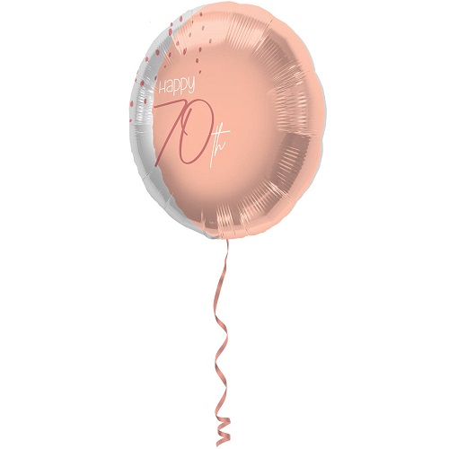 Folieballon Elegant Lush Blush 70 jaar 45cm