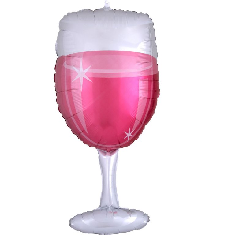 Folieballon glas wijn
