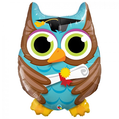 Folieballon graduate owl 86cm