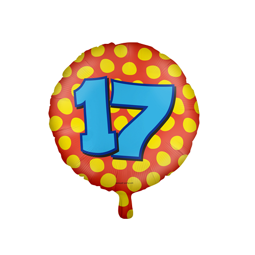 Folieballon happy 17 jaar