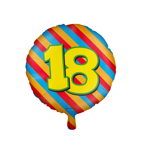 Folieballon happy 18 jaar