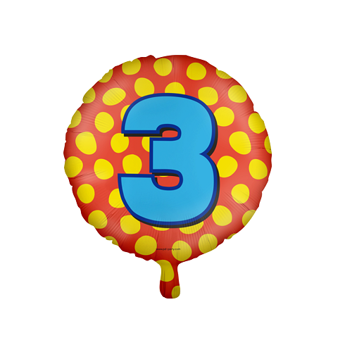 Folieballon happy 3 jaar