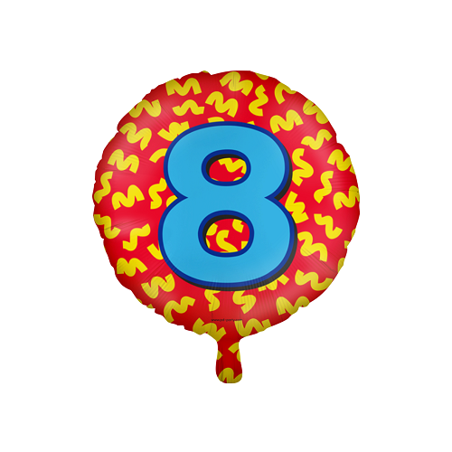 Folieballon happy 8 jaar