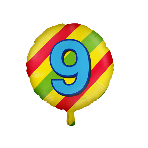 Folieballon happy 9 jaar